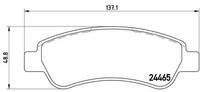 2X Brembo Bremsbelagsatz, Scheibenbremse P 61 091 FüR CitroËN Peugeot