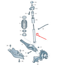 VW GOLF VII Variant BA MK7 Rear Gas Shock Absorber 5Q0513029HM NEW GENUINE