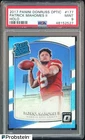 2017 Donruss Optic Holo Prizm #177 Patrick Mahomes II RC Rookie PSA 9 MINT
