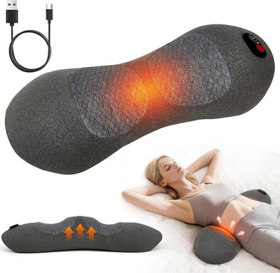 Smooth Triple Fusion Back Massager with Heat - Sciatica Pain Relief & Spine Deco