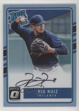 2017 Donruss Optic Rated Rookies Base Carolina Blue Prizm 1/35 Rio Ruiz Auto 0c6