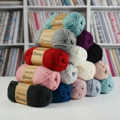 5 x 100g Strickgarn Kartopu Melange Wool Strick-Wolle Häkelgarn Wolle Farbwahl