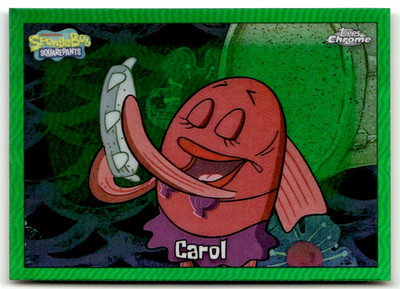 Topps SpongeBob Chrome 2025 No. 125 Carol Green Kelp Refractor