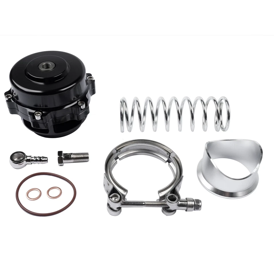 Black Universal 50mm BOV Blow Off Valve Q Typer With Tial Logo V-Band Flange Foto 4 de 4