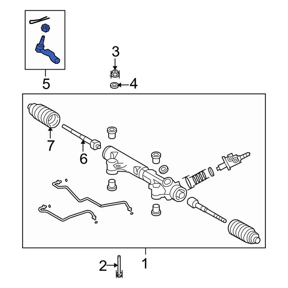 For Toyota Tundra 2007-2021 Toyota 455030C030 Inner Steering Tie Rod End Foto 2 de 4