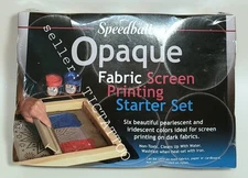 🔥 SPEEDBALL OPAQUE FABRIC SCREEN PRINTING STARTER SET Kit Non-toxic NEW SEALED