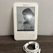 Amazon Kindle Keyboard 3rd Gen White D00901 READ DESCRIPTION