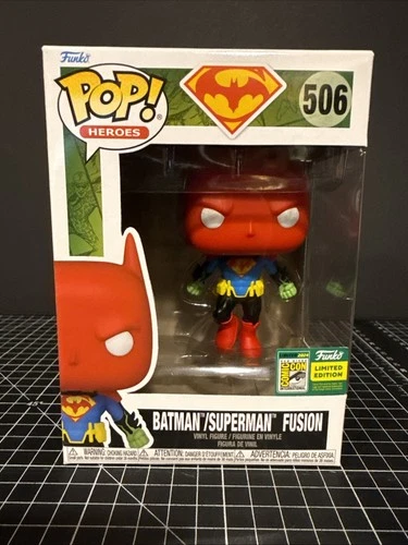 Funko Pop! Batman/Superman Fusion #506 SDCC Official Sticker w/ Protector