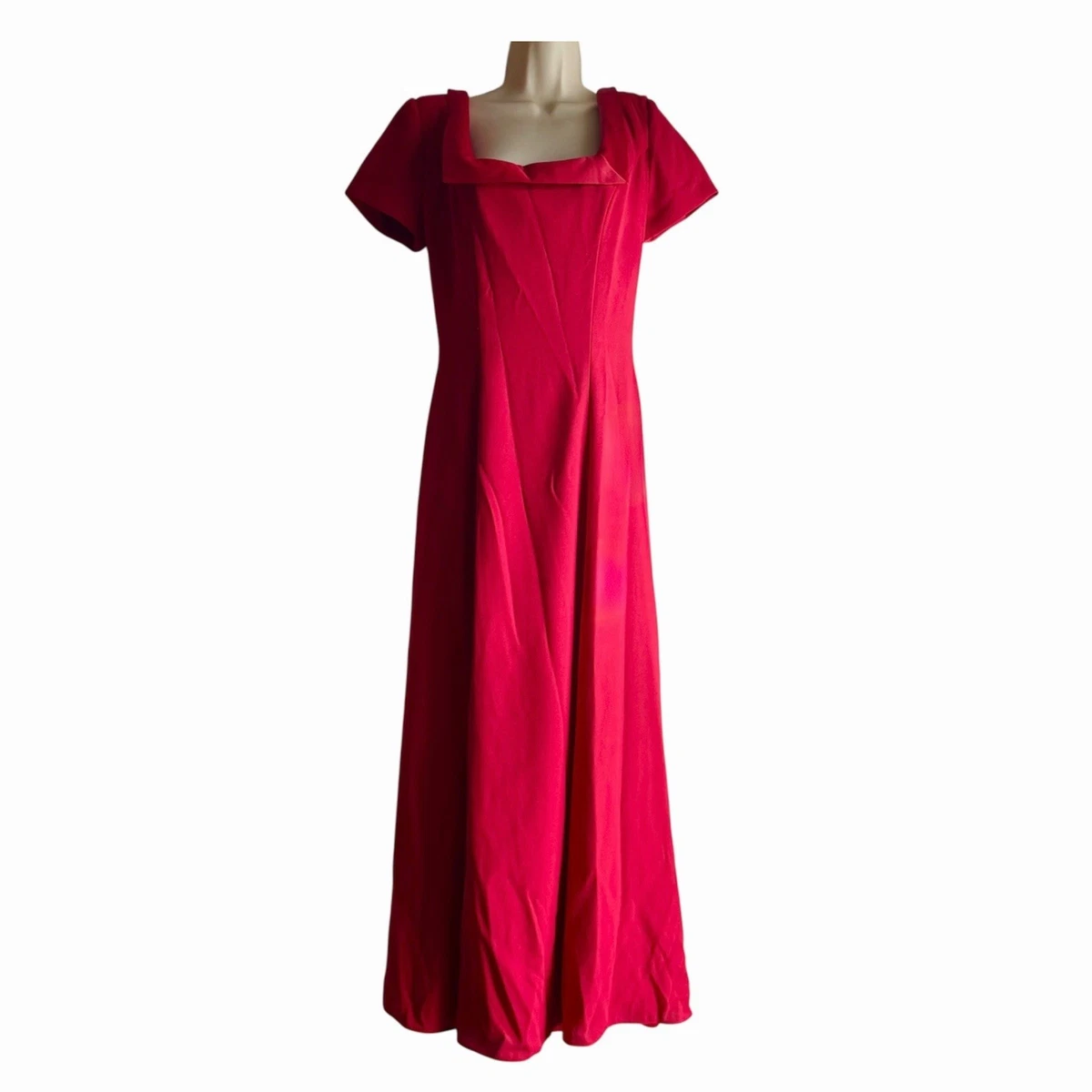 a line purple dress 80s 90s Red Dress Shift Tunic Layered Vintage Ms. Holly Harp VFG