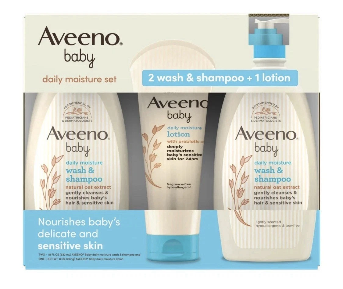 Aveeno Baby Body Wash Shampoo and Daily Moisturizing Lotion Gentle Care
Opens in a new window or tab
