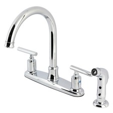 Kingston FB7791CMLSP 8" Centerset Kitchen Faucet, Polished Chrome