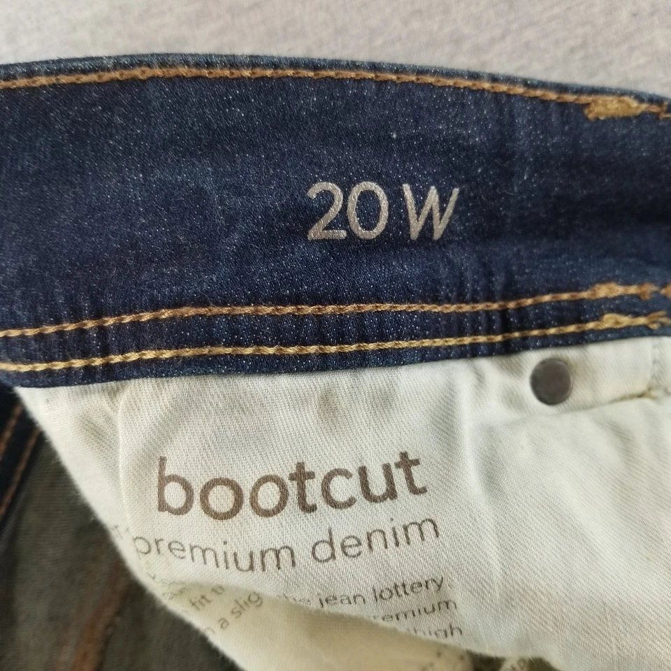 JCP Jeans Women's Sz 20W Dark Blue Wash 99% Cotton Quality Bootcut Classy Rizz - Image 4 of 4