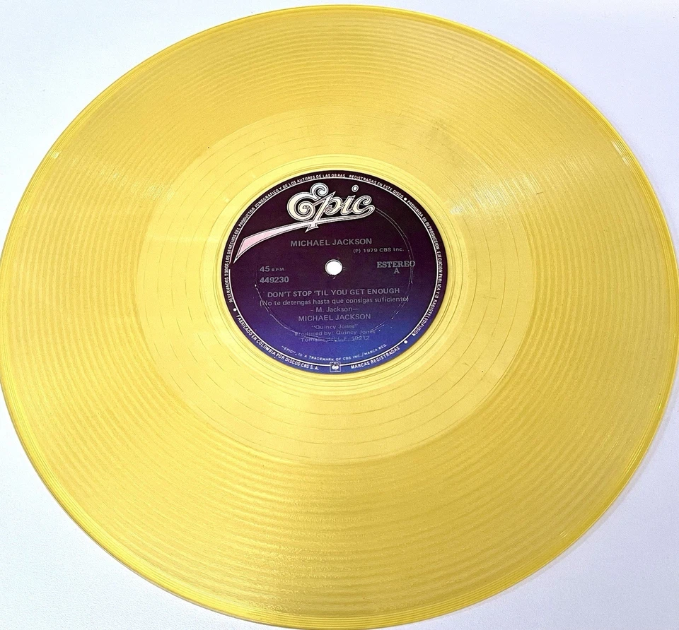 Michael Jackson – Don't Stop Til You Get Enough / Rock With You - Maxi 45 Yellow - Image 2 of 4