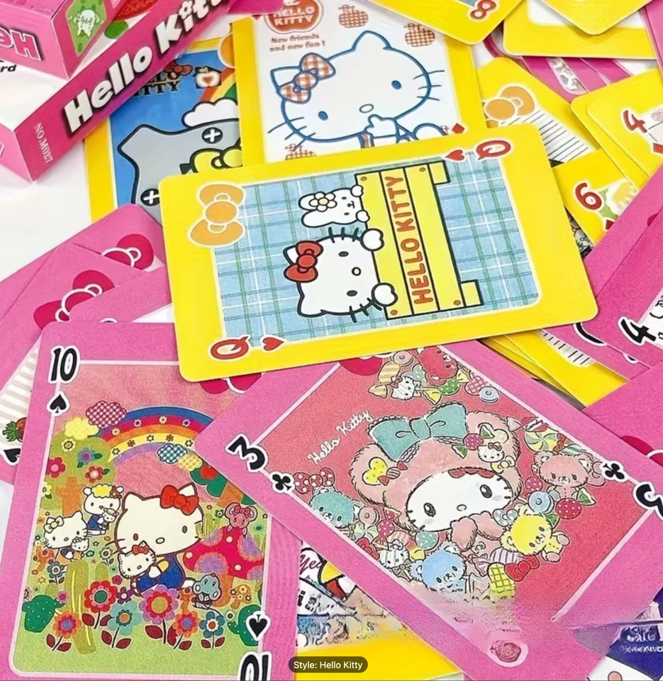 Стандартные/покерные игральные карты HELLO KITTY ~ НОВЫЕ/ЗАПЕЧАТАННЫЕ - Изображение 3 из 4
