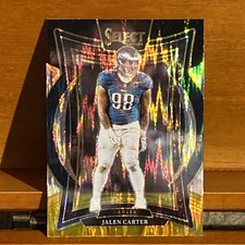 2024 Panini Select Jalen Carter Concourse Level Black & Gold Prizm Shock #65