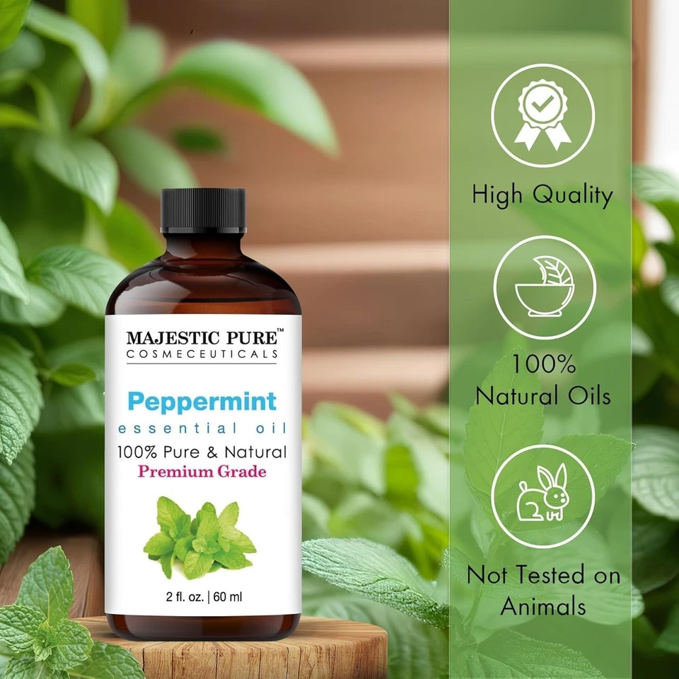 Huile essentielle Menthe poivrée Majestic Pure 60 ml compte-gouttes - Photo 4/4