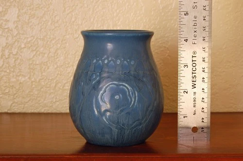 Near-Mint Vintage Rookwood Art Deco Cabinet Vase "XXIX" 1929 #2855 Matte Blue