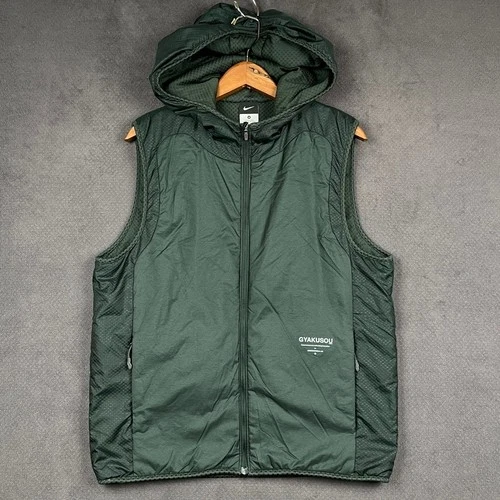 Nike Undercover Gyakusou Running Vest Mens Medium Green Hooded Full Zip Tech - product listing photo