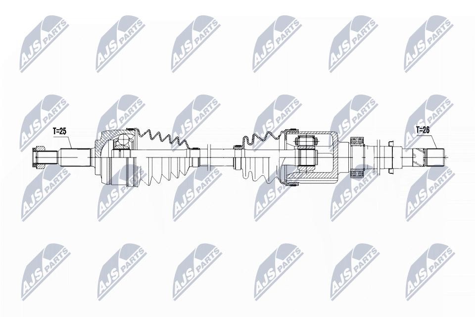 DRIVE SHAFT NPW-RE-187 FOR DACIA LODGY DOKKER/MPV/Box/Body/MPV K9K872/666 1.5L - Image 2