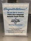2025-26 Topps Chrome Cooper Flagg Future Stars Auto Purple Redeemed Redemption