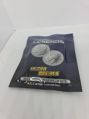 New! Unopened 2024 Ultra Breaks Legends PCGS MS70 Morgan or Peace Dollar, Sealed
