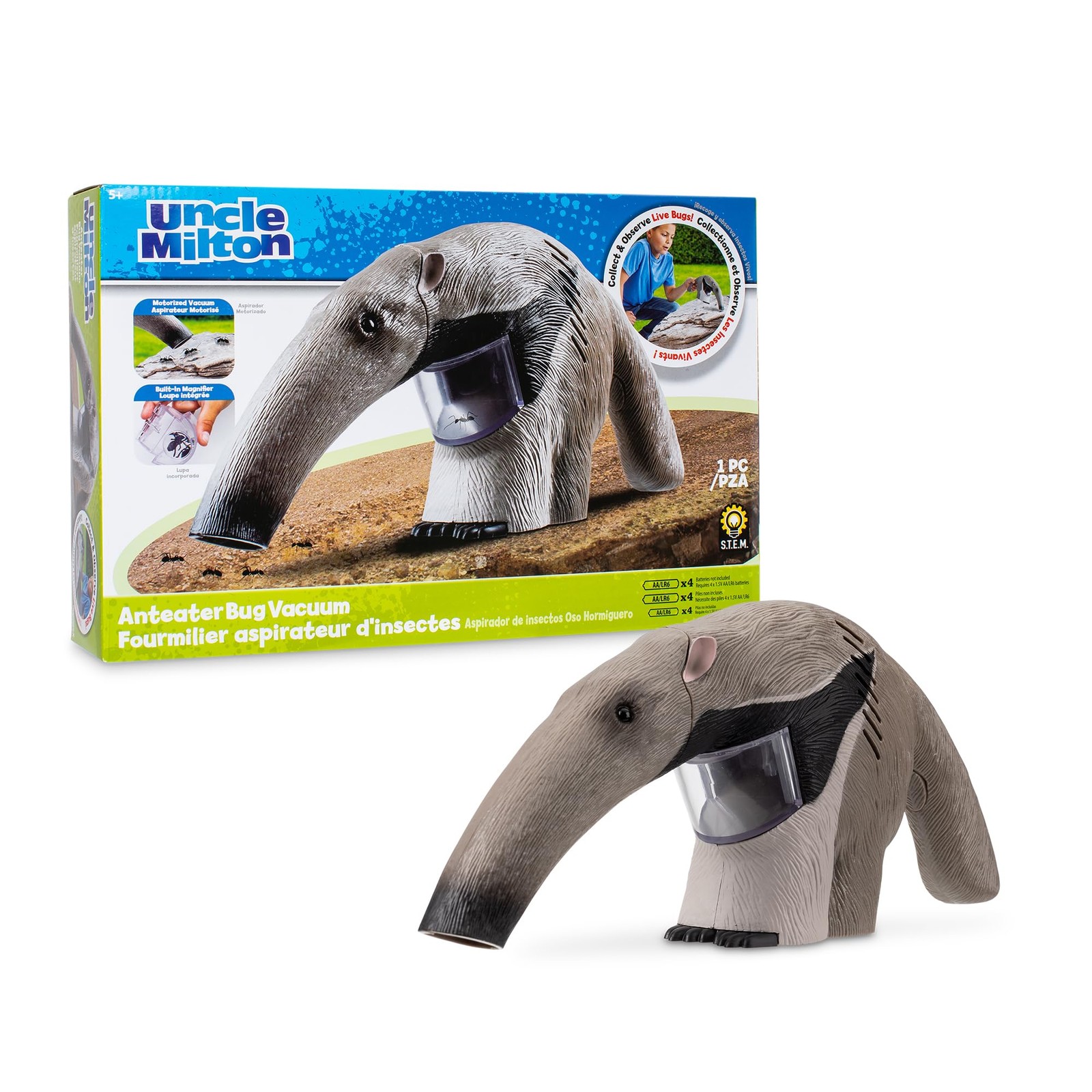 Uncle Milton Ant Eater Bug Vacuum 20 Live Ecosystem Ant Habitat STEM Educa 5890₽