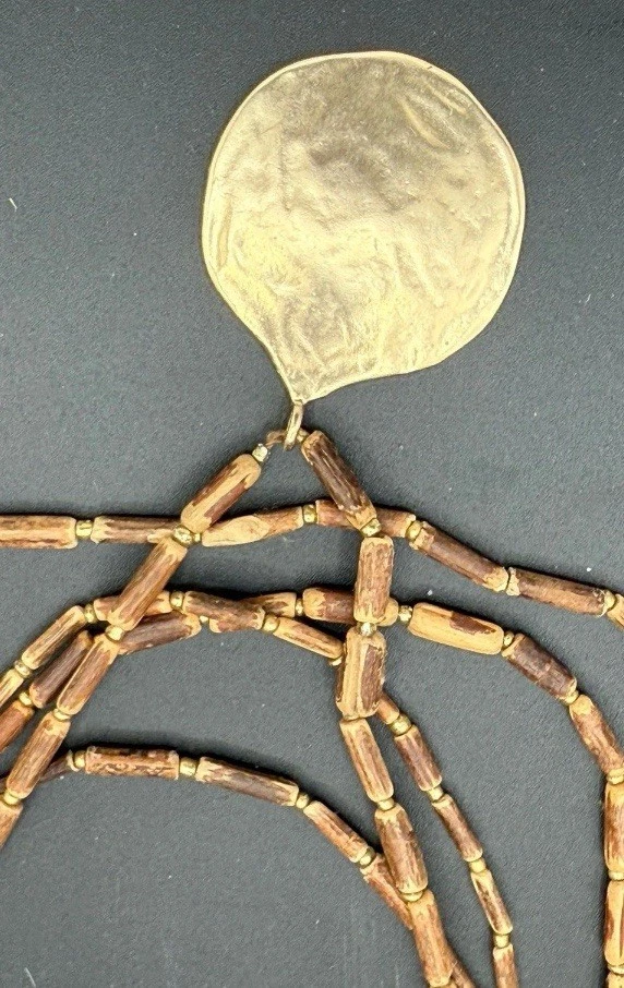 Collar colgante J. Jill para mujer boho multihilo madera marrón con cuentas metal nuevo con etiquetas Foto 4 de 4