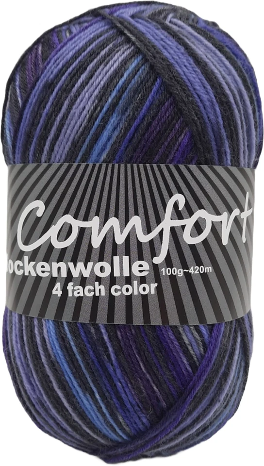 Sockenwolle Strumpfwolle Color 4-fach 10x100gr bunt sortiert Aktionspaket - Bild 3 von 3