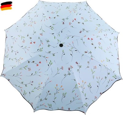 FakeFace Damen Sonnenschutz Regenschirm Sonnenschirm mit Aufbewahrungstasche 3
