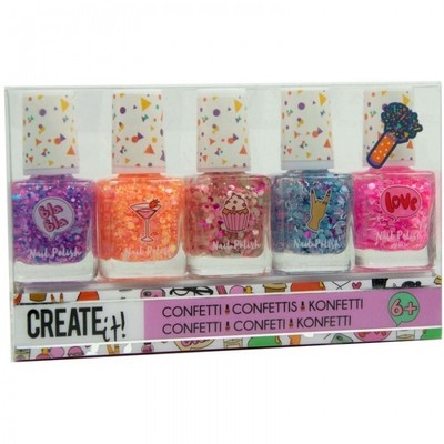 Nagellack-Konfetti-Set Create It! 5 Farben