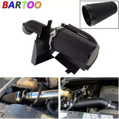4'' Black Cold Air Intake+Heat Shield Kit For GMC/Chevy V8 4.8L/5.3L/6.0L 99-06