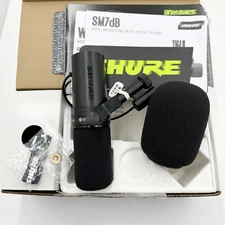  NEW Shure SM7dB Dynamic Microphone Built In Preamp Streaming Podcast Recording