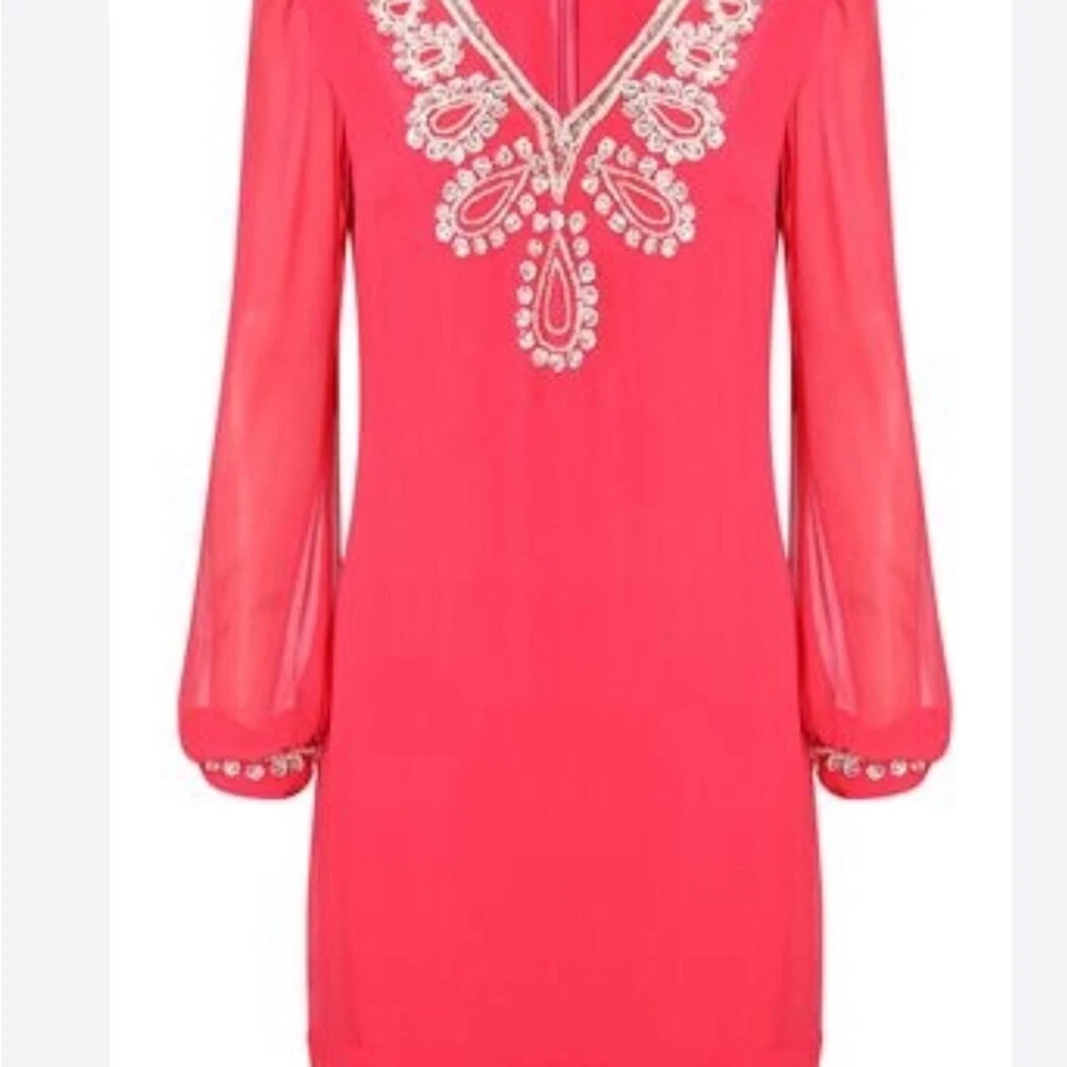 French Connection Bex Beaded Silk Dress - image 4 of 4