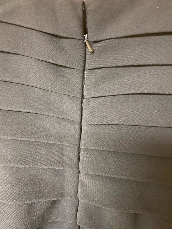 Черное коктейльное платье Carmen Marc Valvo Wonens без бретелек размер 10 - Изображение 4 из 4