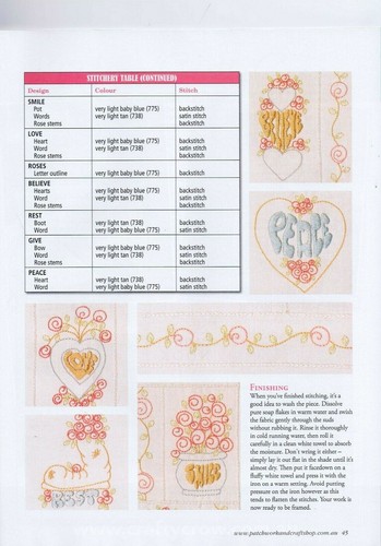 Embroidery Pattern Jennifer Reynolds Shabby Roses Love Hope Dream 23 cm x 35 cm - Picture 8 of 9