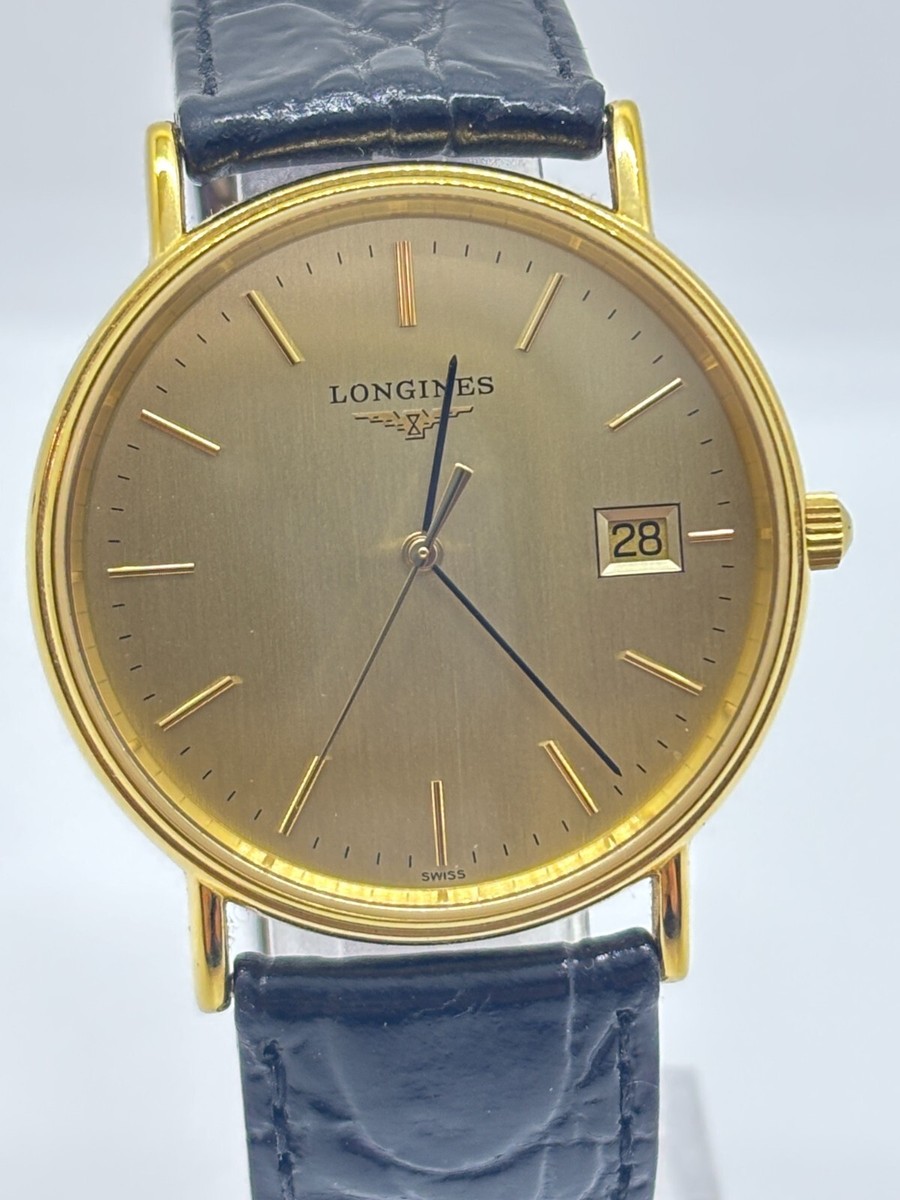 Near MINT] LONGINES Grand Classic L4.720.2 Gold Dial Quartz Men's