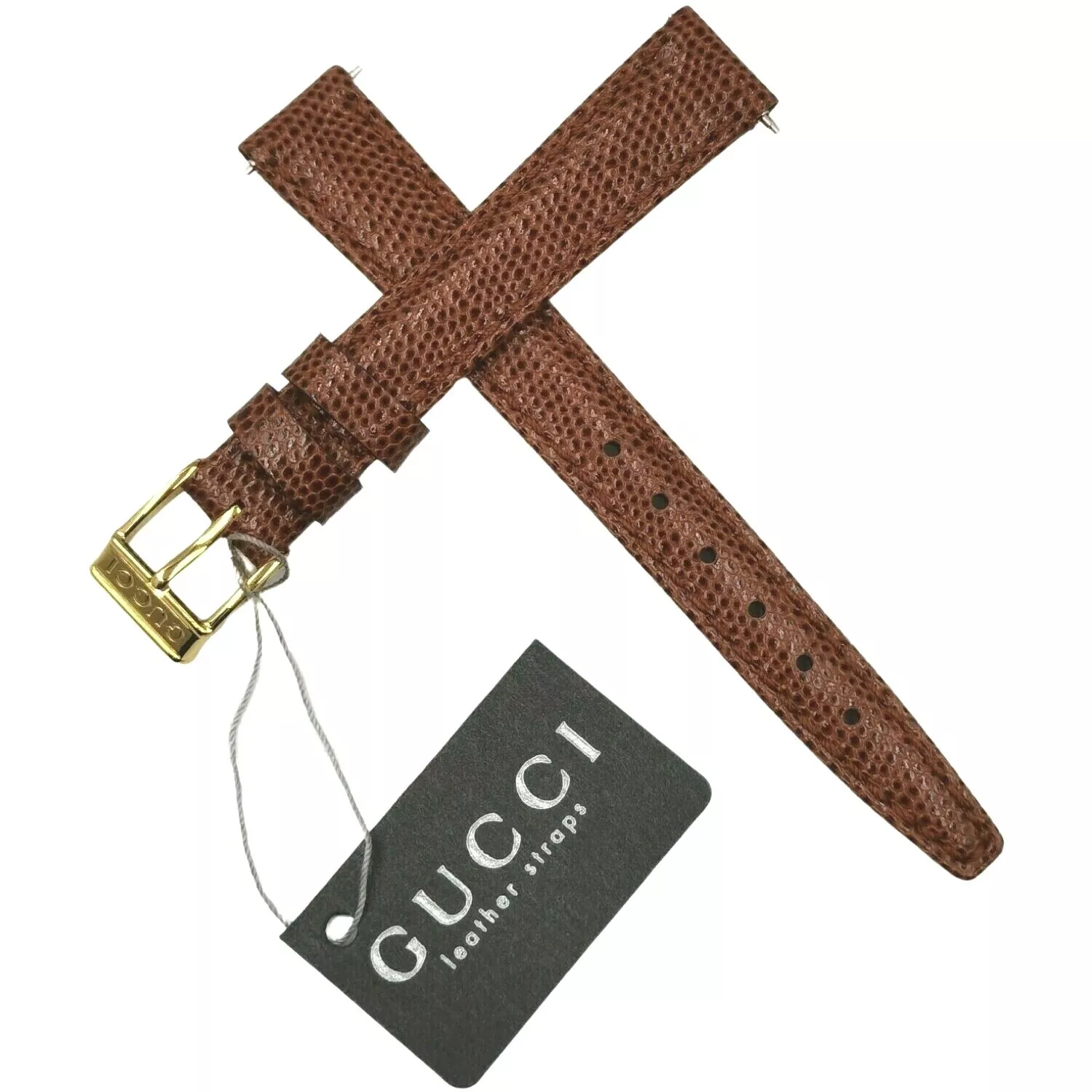 GUCCI   12 MM   BRACELET DE MONTRE EN CUIR VÉRITABLE   BRACELET / BRACELET   NEUF   OEM   #D35