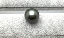 HUGE 15MM NATURAL SOUTH SEA GENUINE BLACK GRAY ROUND LOOSE PEARL UNDRILLED 1228