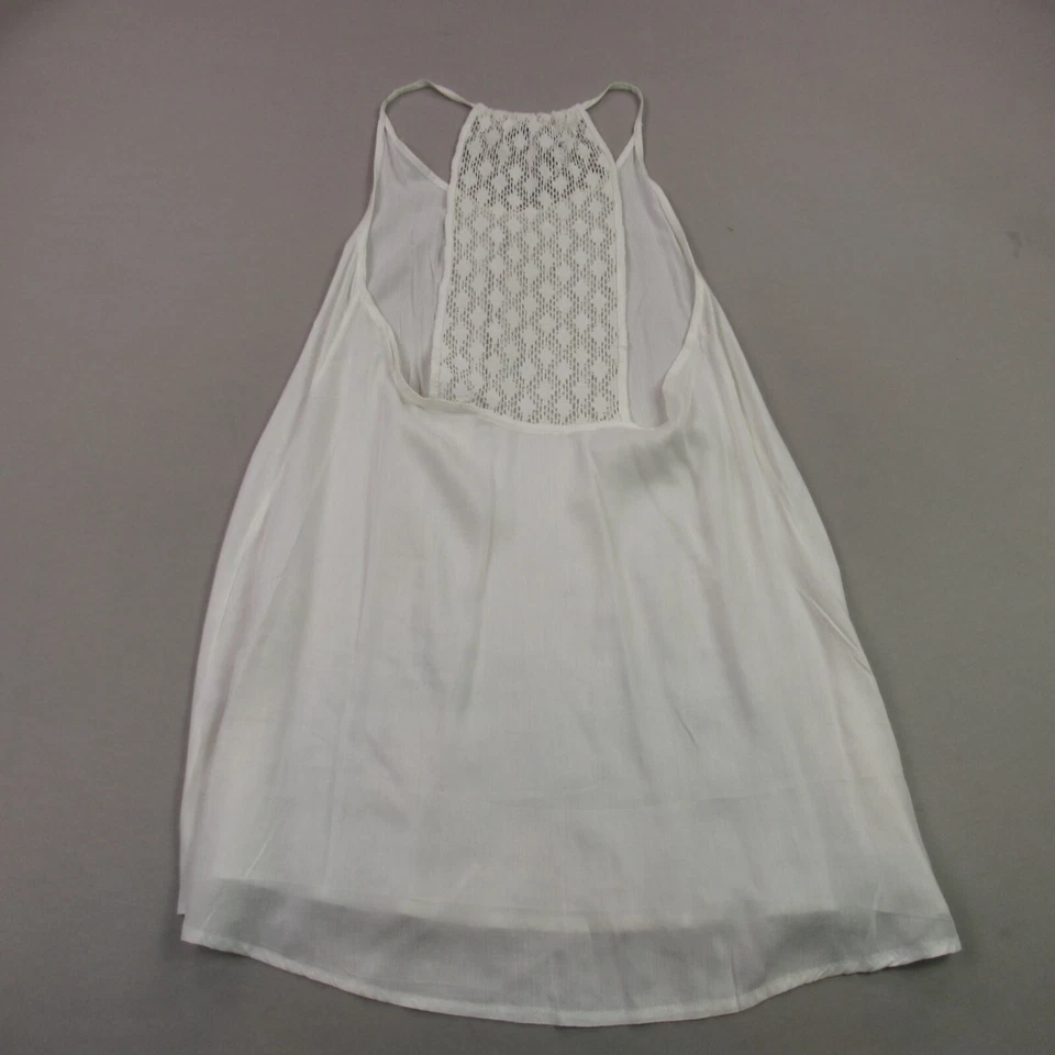 Camisa Raviya Mujer Pequeña Blanca Sin Mangas Larga Exterior Ligera Tanque Foto 4 de 4