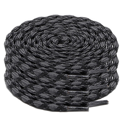 #ad #ad 3 Pair Round Wave Shape Non Slip Heavy Duty Hiking Work Boot Shoe Laces Strings $10.69
