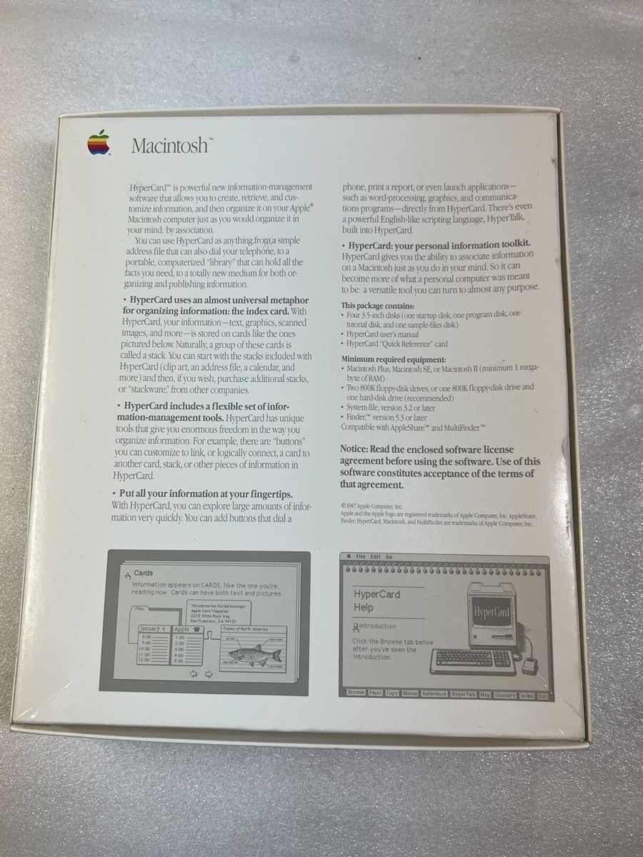 Vintage Macintosh - HyperCard and HyperCard User's Guide Vintage Macintosh - HyperCard and HyperCard User's Guide