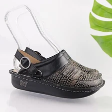 Alegria Womens Seville Mule Size 36 6 Professional Shoe Black Stone Print Shoe