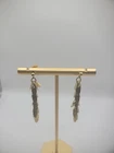 Vintage Avon Dangle Drop Tiered Earrings Gold Tone Pierced Jewelry Costume