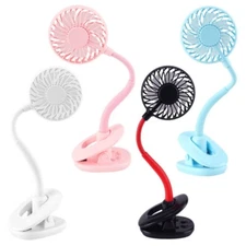 Mini Cooling Fan Clip On Desk Golf Car Tent Baby Stroller Portable Rechargeable
