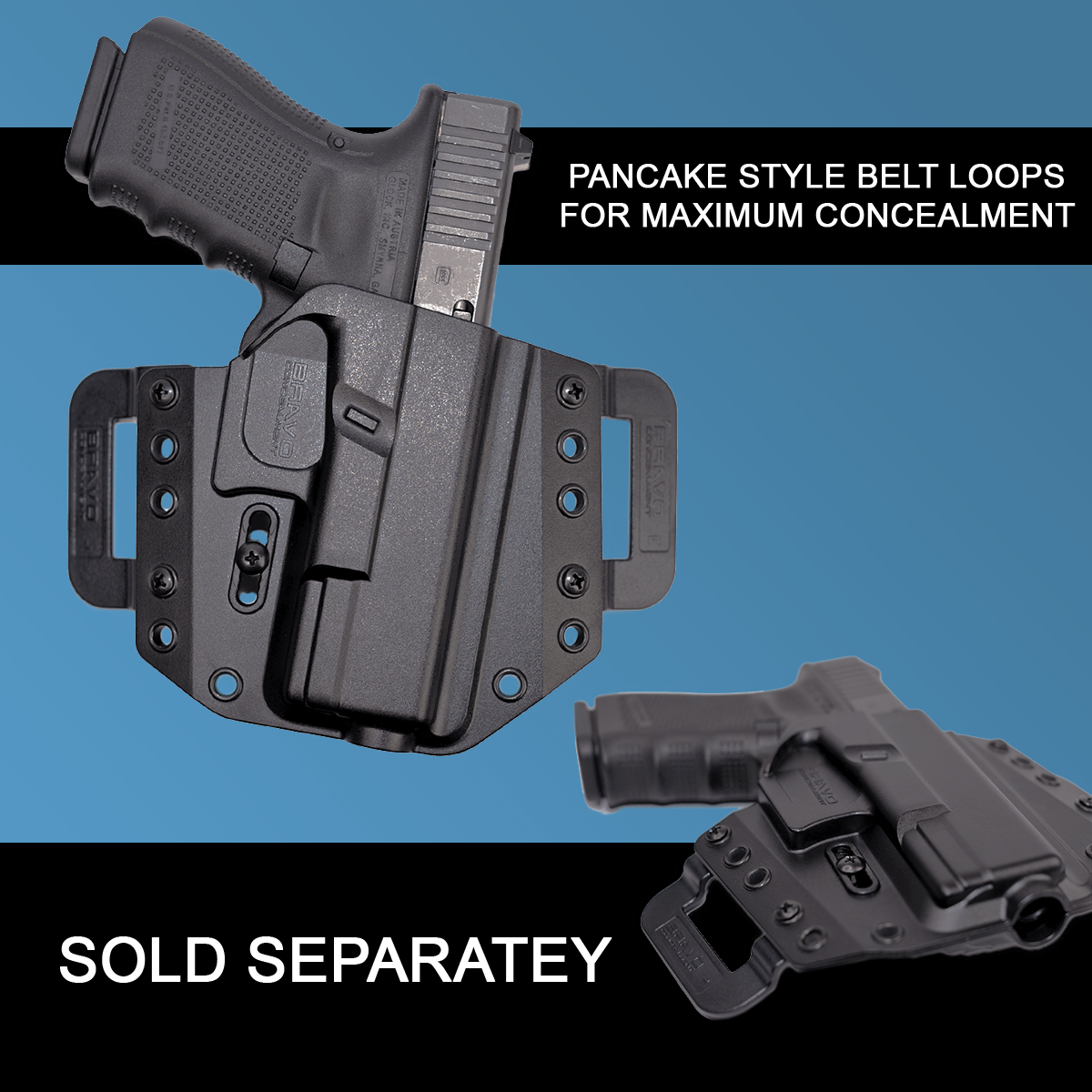 Bravo Concealment: OWB Holster for Glock 26, 27, 33 (Gen 3-5