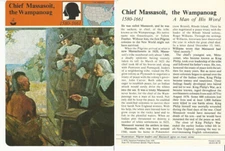 1979 Panarizon, Story Of America, #35.19 Chief Massasoit, Indian