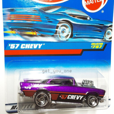 NEW 1998 Hot Wheels '57 CHEVY Purple Car Collector #787 Diecast 1