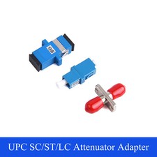 2/5PCS Fiber Attenuator UPC SC/ST/LC Adapter 3-15DB Single-mode Female to Female