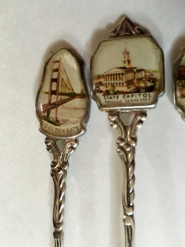 4 cucharas de recuerdo pictórico vintage aquí tenemos 4 pictóricas vintage - Imagen 2 de 6
