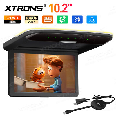 10.2'' SUV MPV Car Roof Overhead Monitor TV Video Player USB HDMI +Screen Mirror